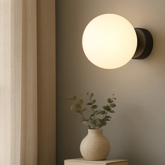 Maytoni basic form applique da parete sferico colore nero