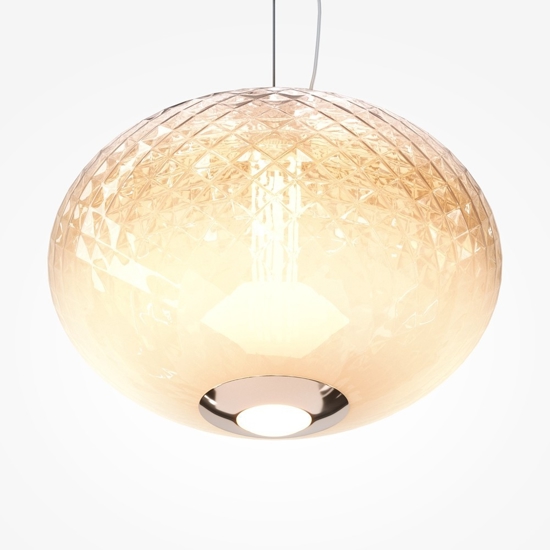 Maytoni bruma lampada a sopensione led 12w 2700k ovale dimmerabile mod397pl-l12ch27k