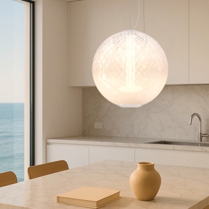 Maytoni bruma lampada a sospensione led 15w 2700k vetro decorato mod397pl-l15ch27k