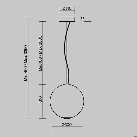Maytoni bruma lampada a sospensione led 15w 2700k vetro decorato mod397pl-l15ch27k