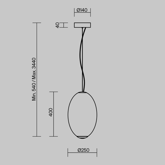 Maytoni bruma lampada a sospensione led 19w 2700k mod397pl-l19ch27k