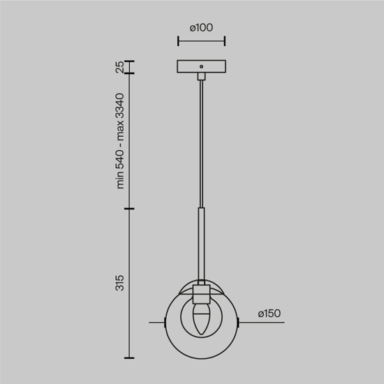 Maytoni basic form lampada a sospensione per comodino