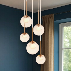 Maytoni basic form lampadario moderno per salotto sfere in vetro