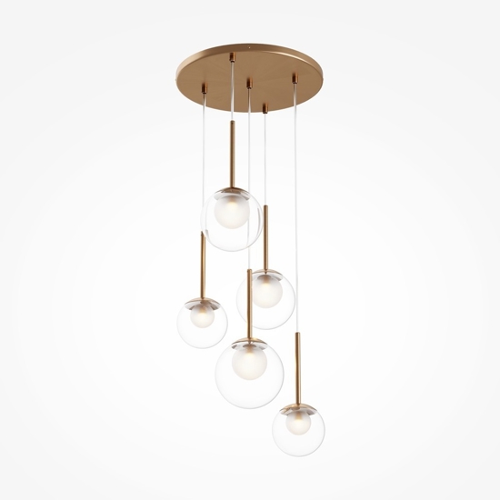 Maytoni basic form lampadario moderno per salotto sfere in vetro