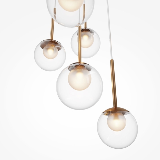 Maytoni basic form lampadario moderno per salotto sfere in vetro