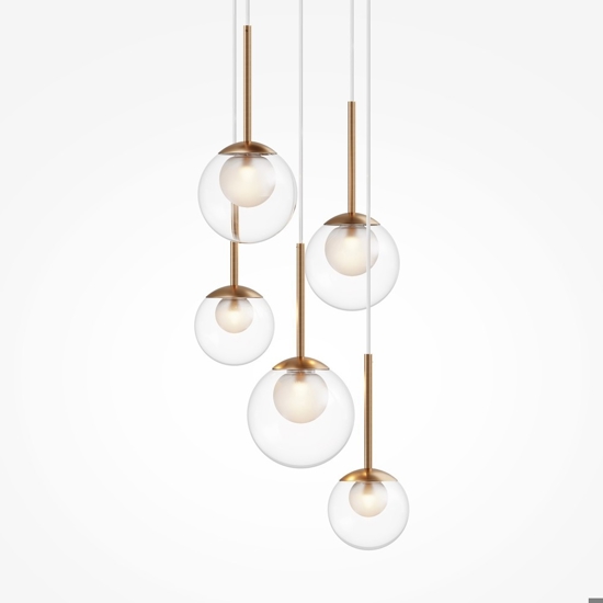 Maytoni basic form lampadario moderno per salotto sfere in vetro