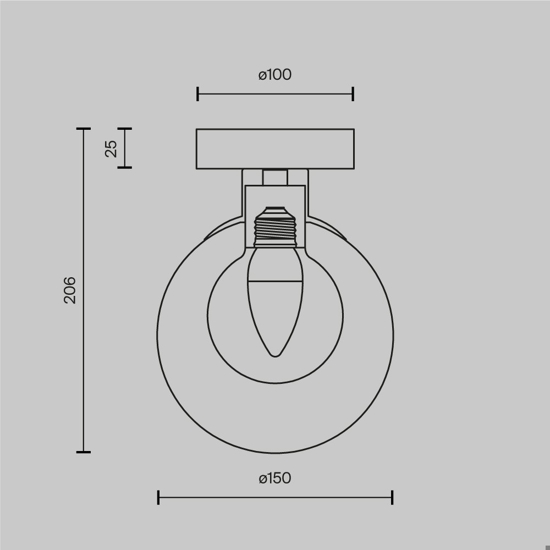 Maytoni basic form applique per camera da letto tondo