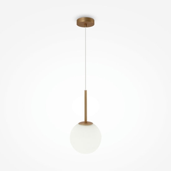 Maytoni basic form lampada a sospensione sfera vetro bianco