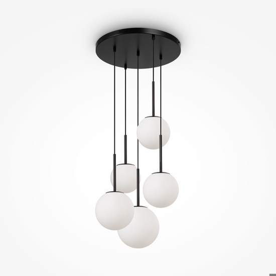 Maytoni basic form lampadario moderno nero 5 luci