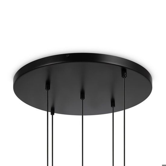 Maytoni basic form lampadario moderno nero 5 luci