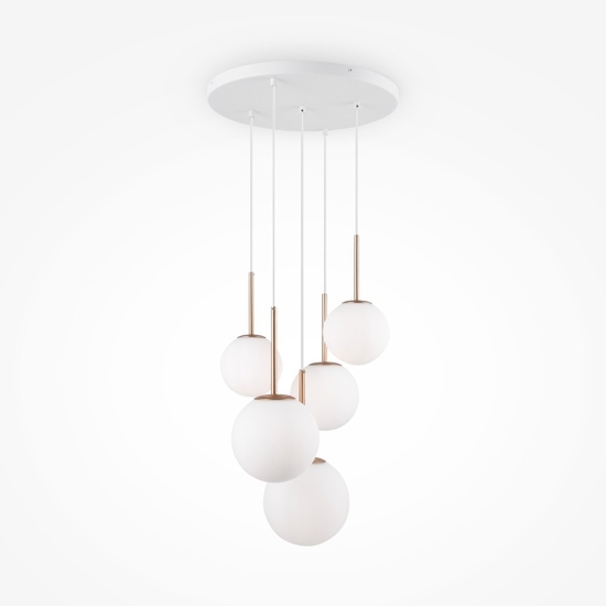 Maytoni basic form lampadario moderno colore bianco e oro