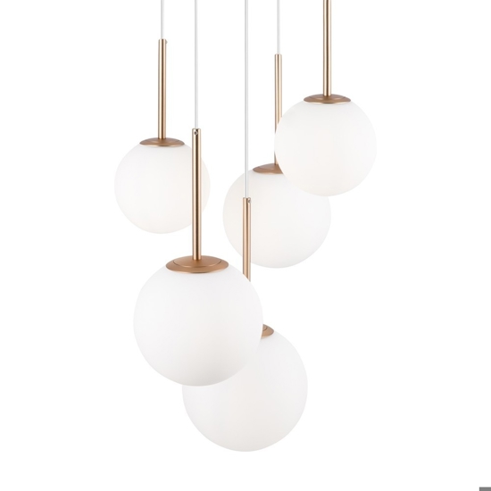Maytoni basic form lampadario moderno colore bianco e oro