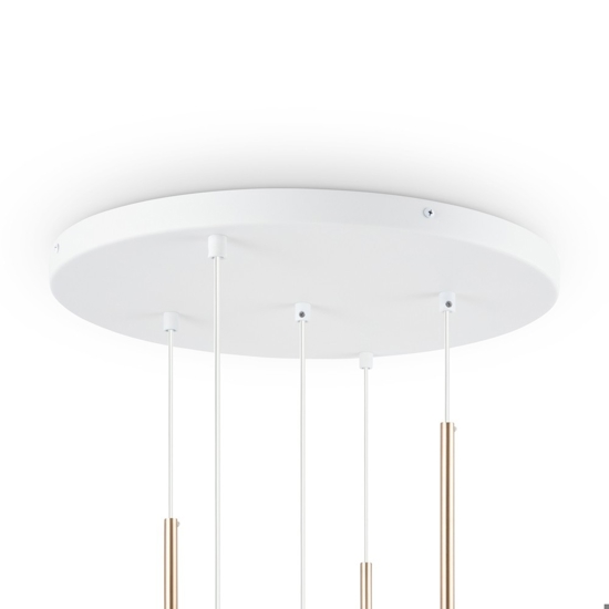 Maytoni basic form lampadario moderno colore bianco e oro