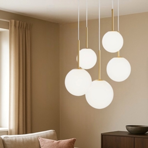 Maytoni basic form lampadario moderno colore oro con sfere