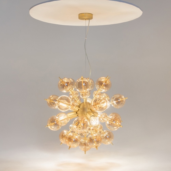 Maytoni bolla lampadario moderno 6 luci sfere in vetro soffiato