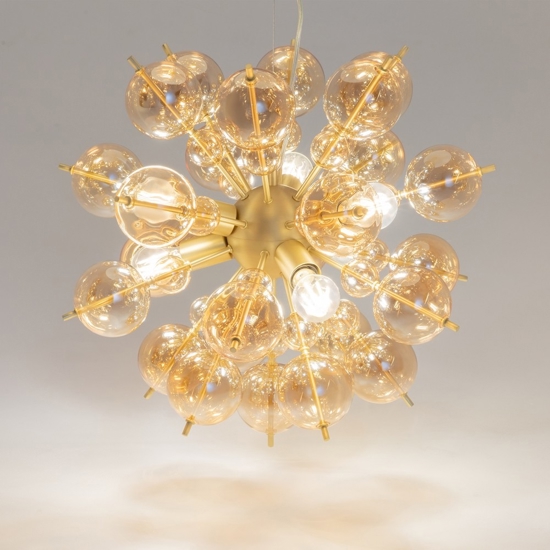 Maytoni bolla lampadario moderno 6 luci sfere in vetro soffiato
