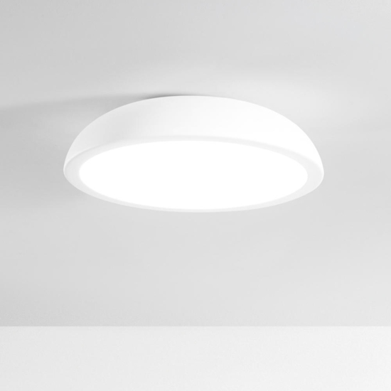 Isyluce plafoniera zenal bianca rotonda moderna led 27w 3000k 4000k dimmerabile
