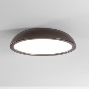 Isyluce plafoniera zenal marrone rotonda moderna led 27w dimmerabile