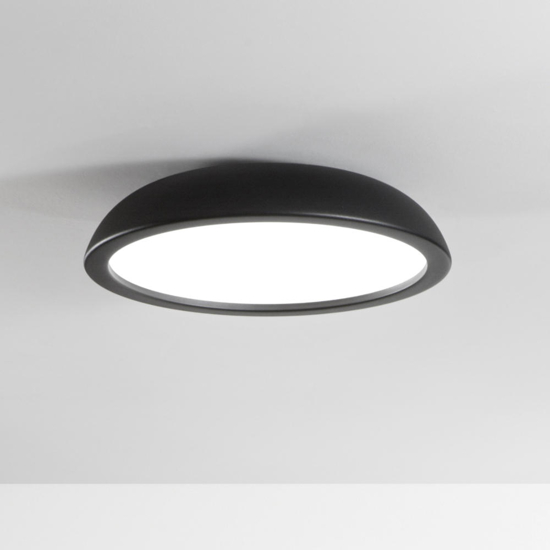 Isyluce zenal plafoniera led 27w 3000k 4000k dimmerabile nera rotonda