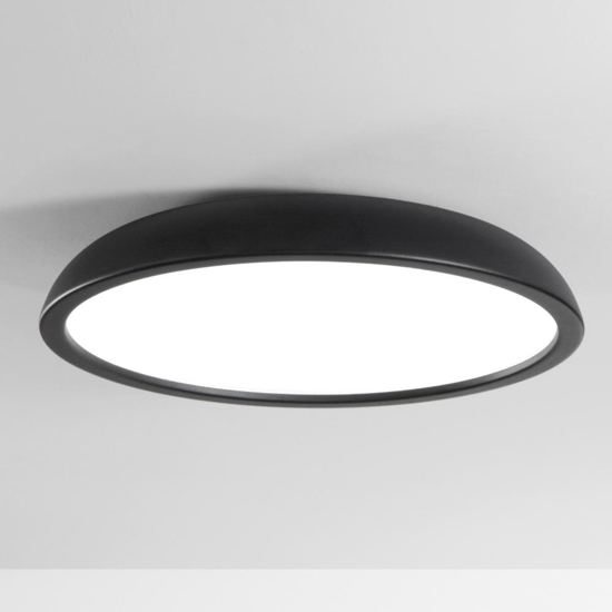 Isyluce zenal plafoniera nera led 55w 3000k 4000k dimmerabile