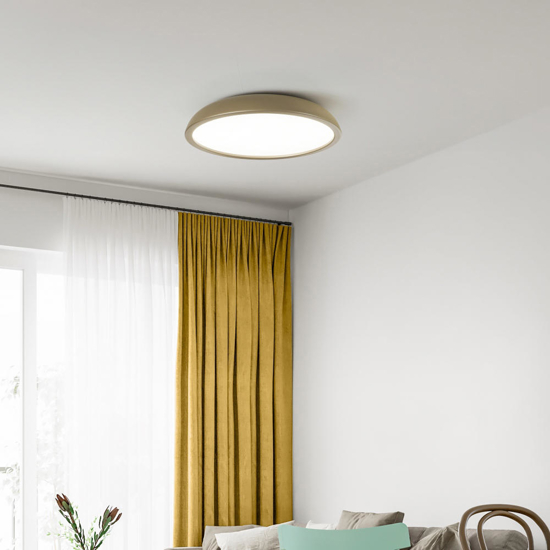 Isyluce plafoniera zenal sabbia rotonda led 55w 3000k 4000k dimmerabile