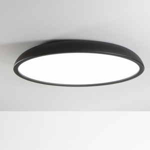 Isyluce plafoniera zenal nera rotonda led 108w 3000k 4000k dimmerabile