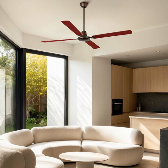 Ventilatore a soffitto manila con pale in legno fino a 28mq comando a parete