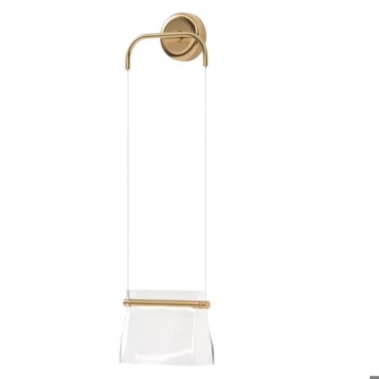 Maytoni cabaret applique da parete led 8w 3000k paralume in vetro