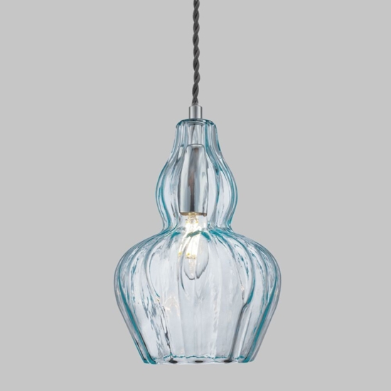 Maytoni eustoma lampada a sospensione in vetro colorato