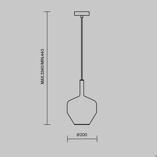 Maytoni duality lampada a sospensione per isola cucina in vetro fume'