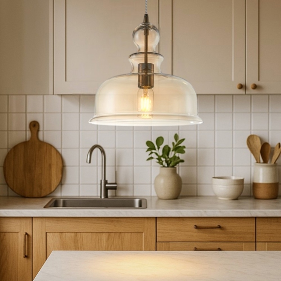 Maytoni tone lampada a sospensione per cucina portalampada in vetro