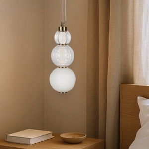 Maytoni collar lampada a sospensione led 16w 3000k vetro decorato