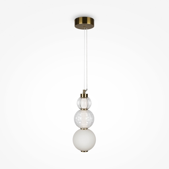 Maytoni collar lampada a sospensione led 16w 3000k vetro decorato