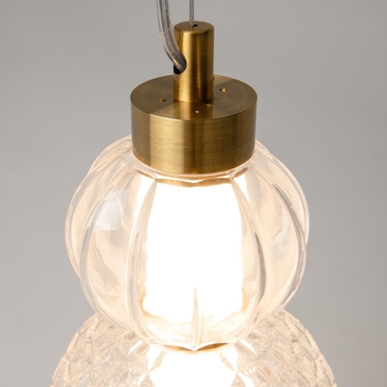 Maytoni collar lampada a sospensione led 16w 3000k vetro decorato