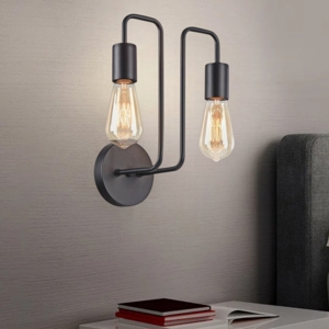 Maytoni gilbert applique da parete colore nero 2 luci
