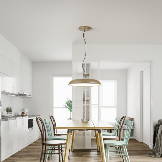 Isyluce lampadaro per cucina zenal sabbia led 55w dimmerabile