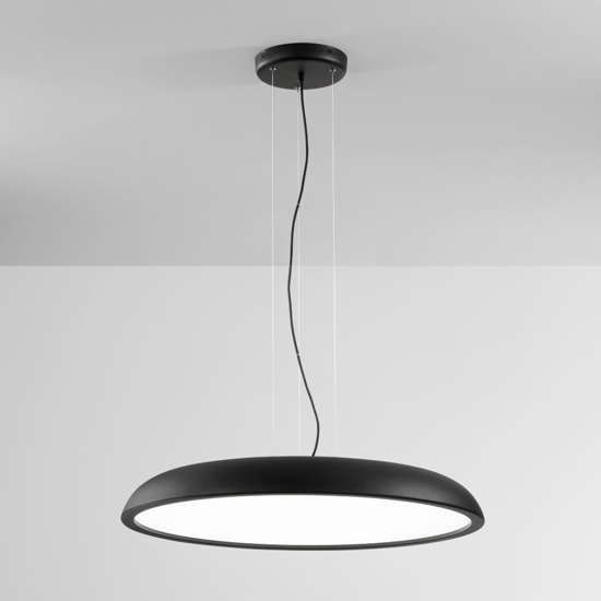 Isyluce zenal lampadario nero per cucina led 108w 3000k 4000k dimmerabile