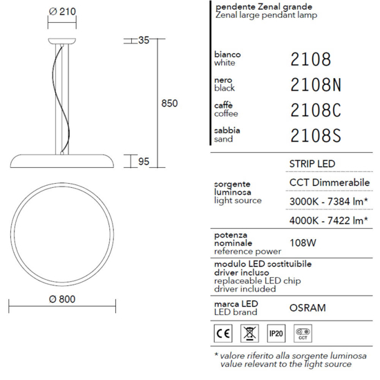 Isyluce zenal lampadario nero per cucina led 108w 3000k 4000k dimmerabile