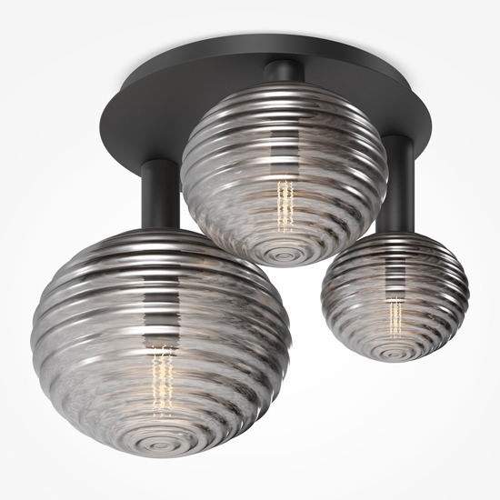 Maytoni reels plafoniera moderna in vetro rigato