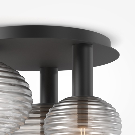 Maytoni reels plafoniera moderna in vetro rigato