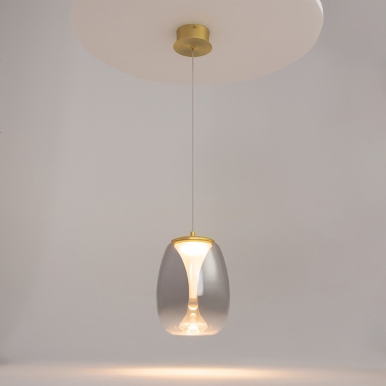 Maytoni splash lampada a sospensione led 7w 3000k vetro effetto goccia