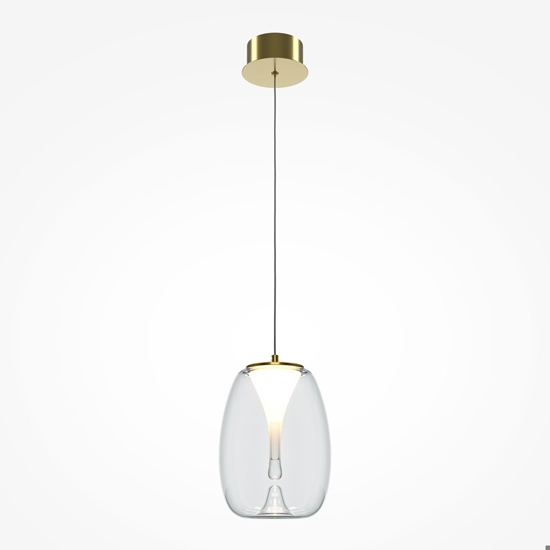 Maytoni splash lampada a sospensione led 7w 3000k in vetro trasparente