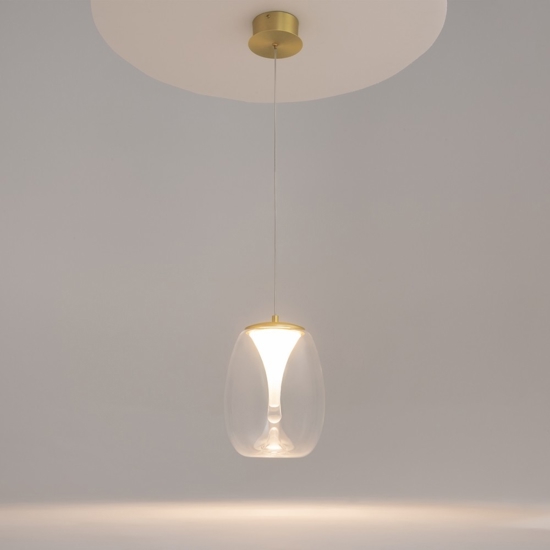 Maytoni splash lampada a sospensione led 7w 3000k in vetro trasparente