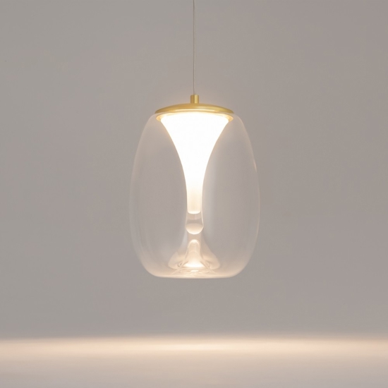 Maytoni splash lampada a sospensione led 7w 3000k in vetro trasparente