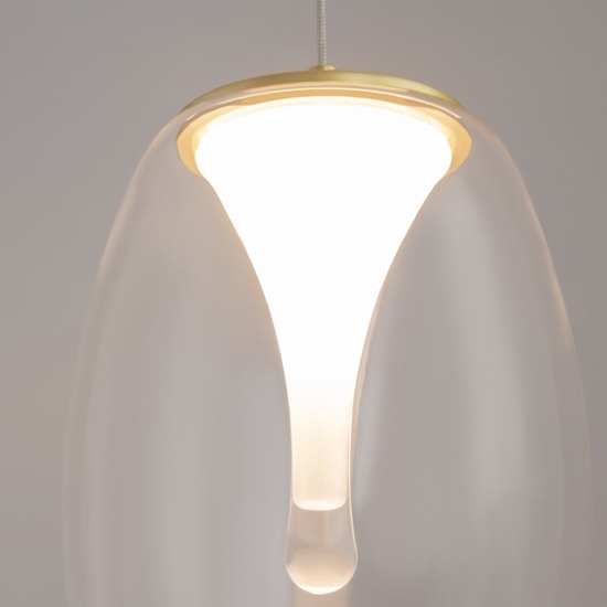 Maytoni splash lampada a sospensione led 7w 3000k in vetro trasparente