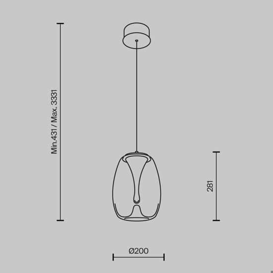 Maytoni splash lampada a sospensione led 7w 3000k in vetro trasparente