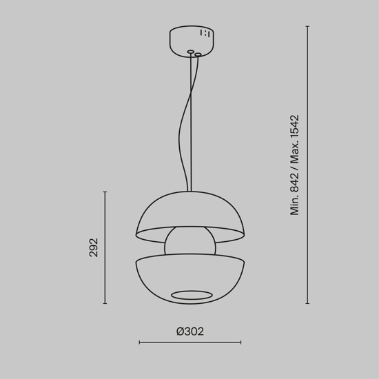 Maytoni rebel lampada a sospensione led 6w 3000k tonda per cucina