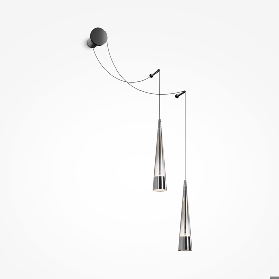 Maytoni sintesi applique da parete led 24w 3000k coni pendenti
