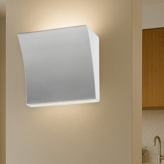 Applique bianca di gesso ceramica verniciabile moderna