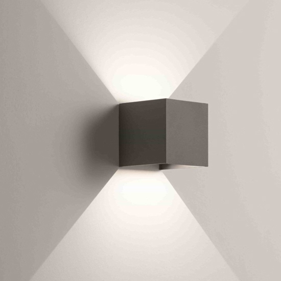 Life applique antracite cubo led 7w 3000k per esterno